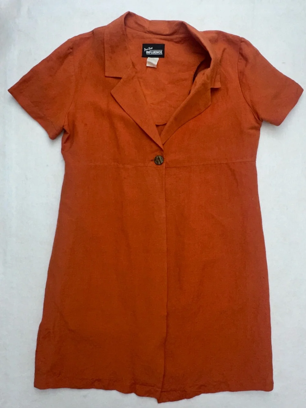 Vintage 90s Terracotta Linen Dress Set 2 Pc Sheath & Jacket Rust Orange Sz 12